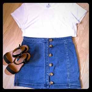 Free People denim skirt